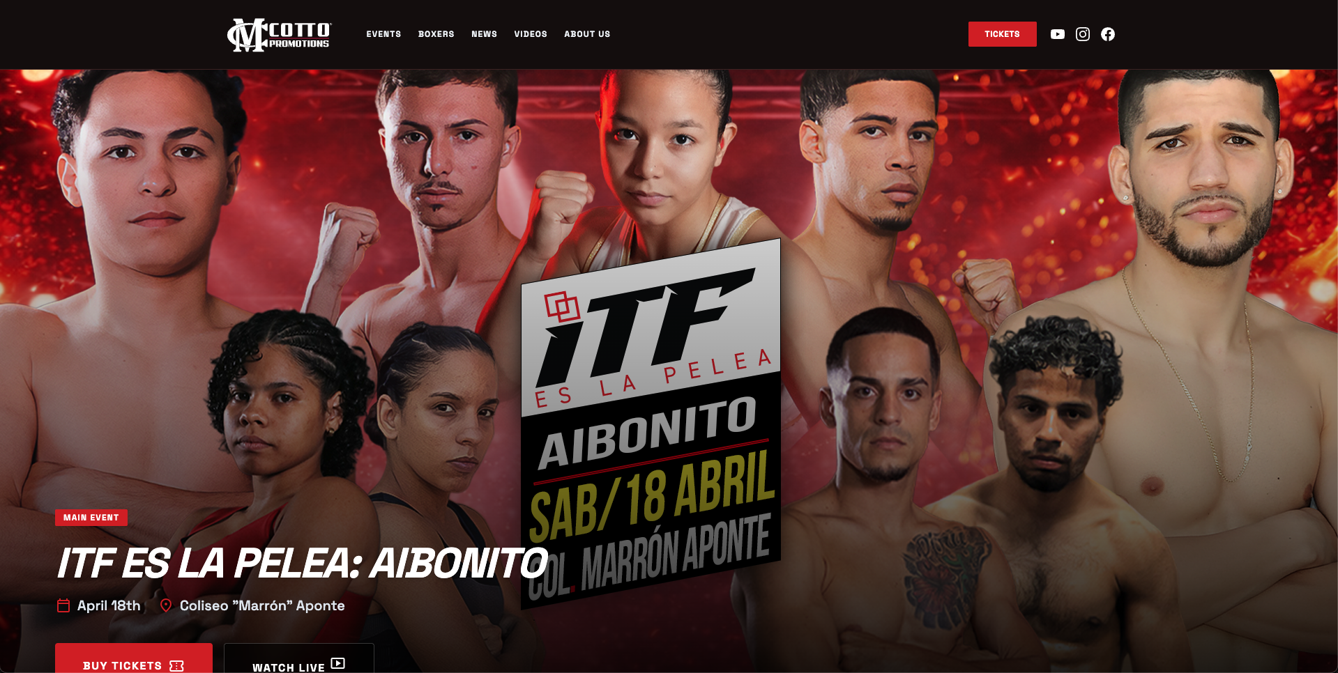 Miguel Cotto Promotions website